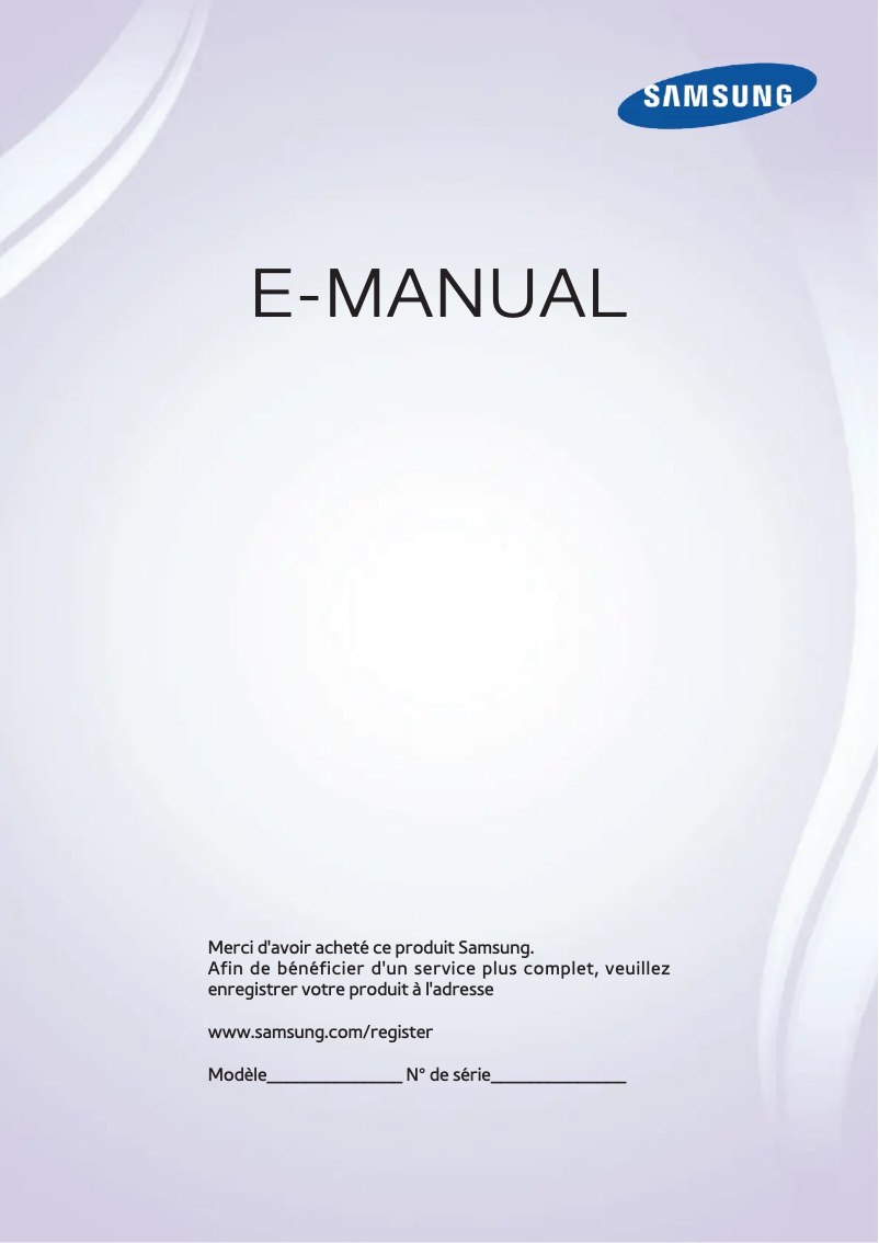 First page image of the manual for UE75F6400AK