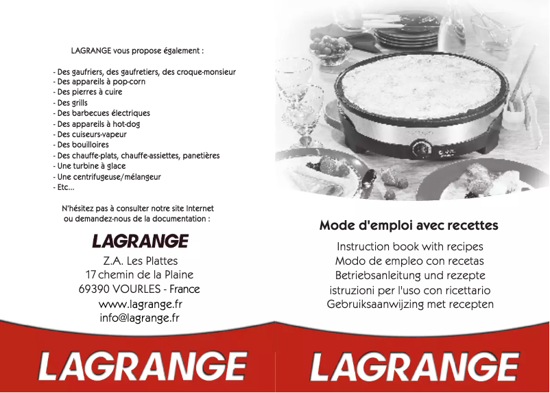 Page 1 de la notice Manuel utilisateur TTM LA-109006