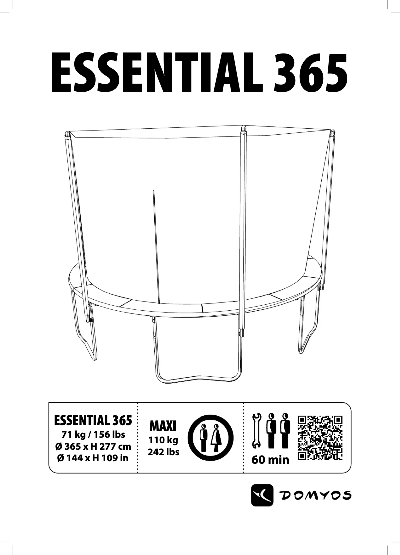 First page image of the manual for ES 365