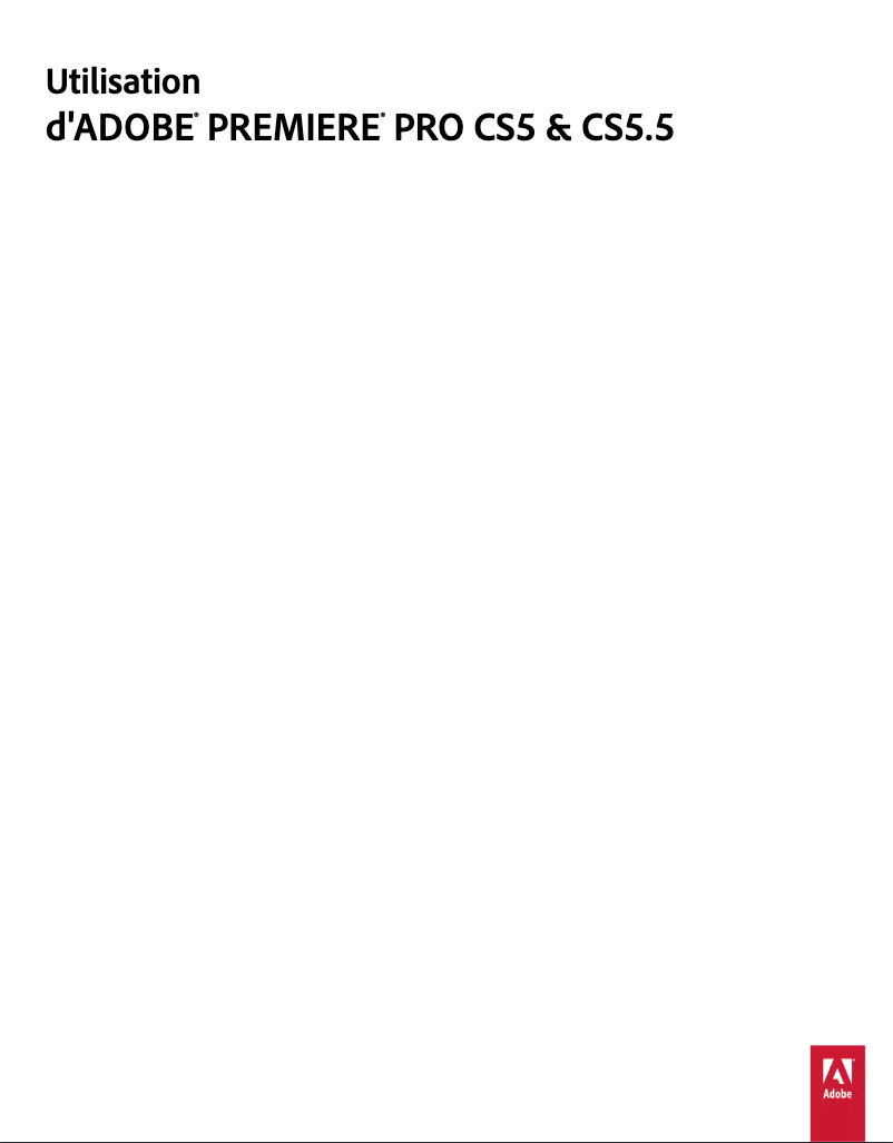 Page 1 of the manual User Manual Adobe Premiere Pro CS5