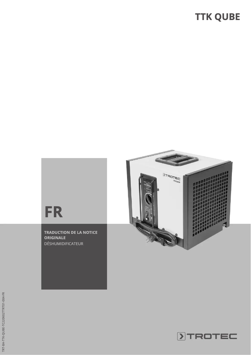 First page image of the manual for TTK Qube