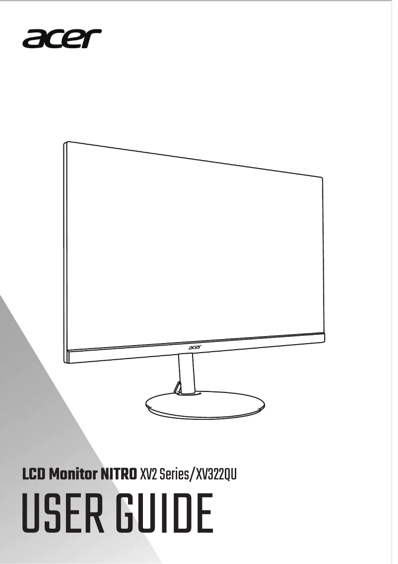 First page image of the manual for Nitro XV322QU