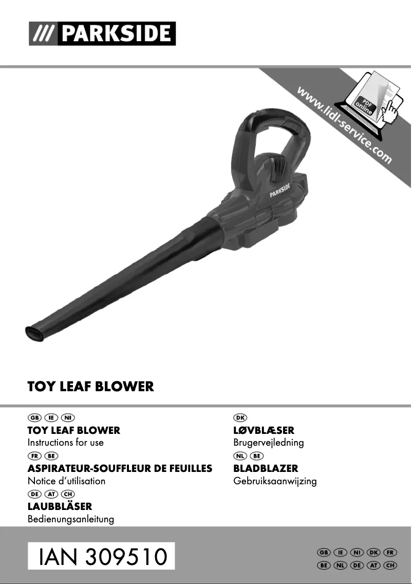 Page 1 of the manual User Manual Parkside IAN 309510