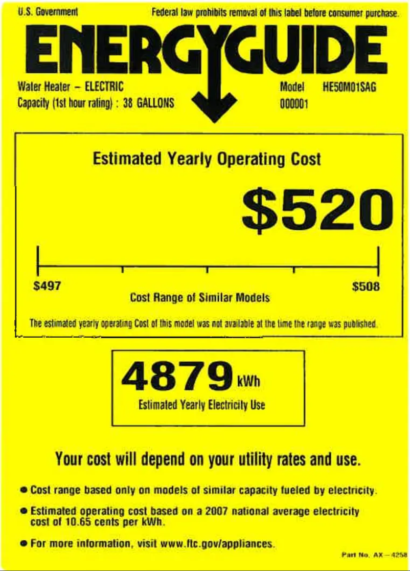 First page image of the manual for HE50M01SAG