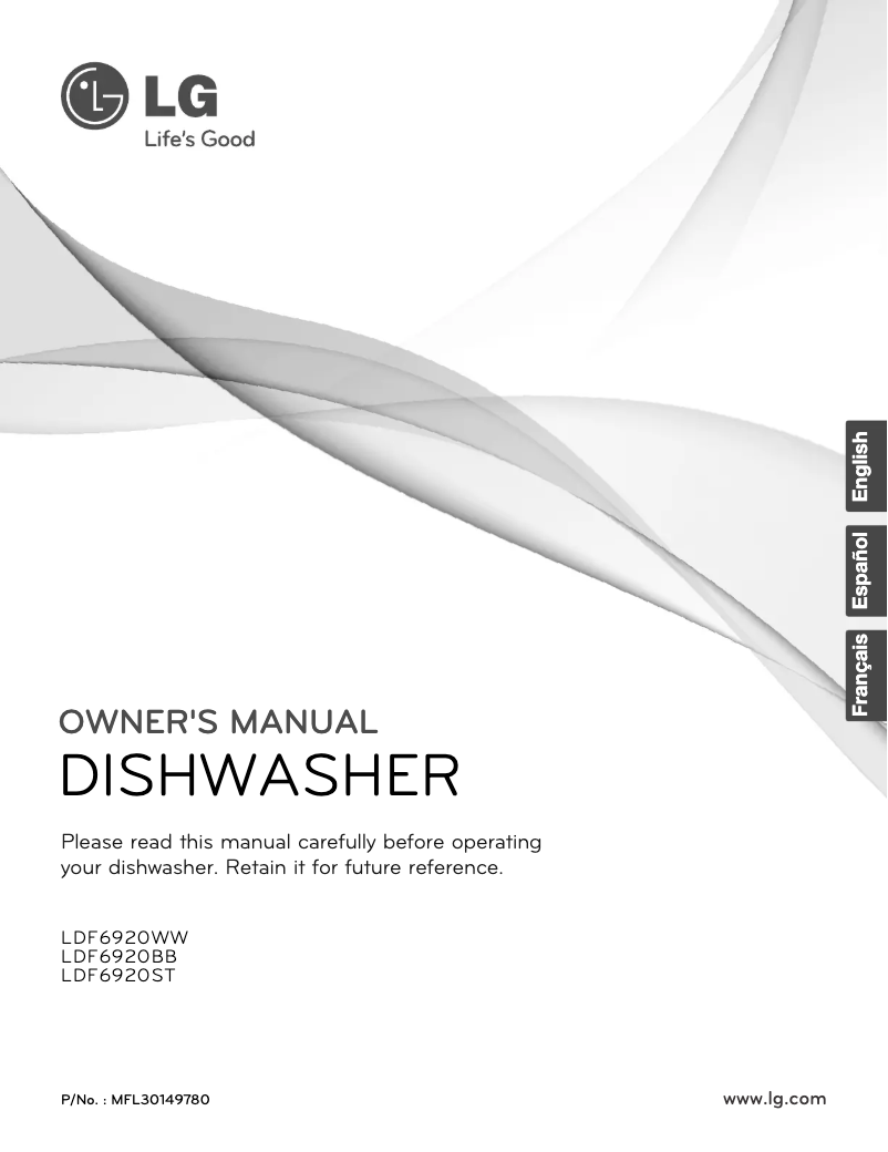 First page image of the manual for LDF6920WW