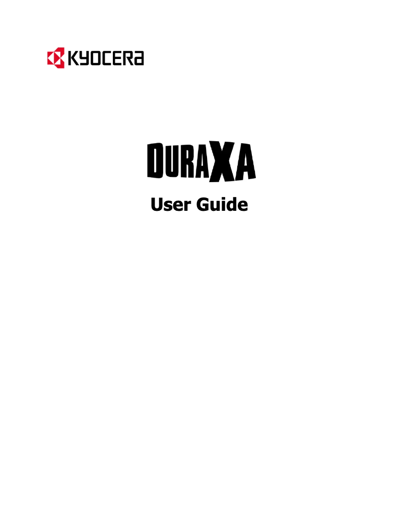 Page 1 of the manual User Manual Kyocera DuraXA E4510