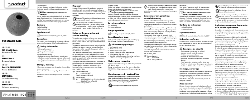 First page image of the manual for IAN 314856