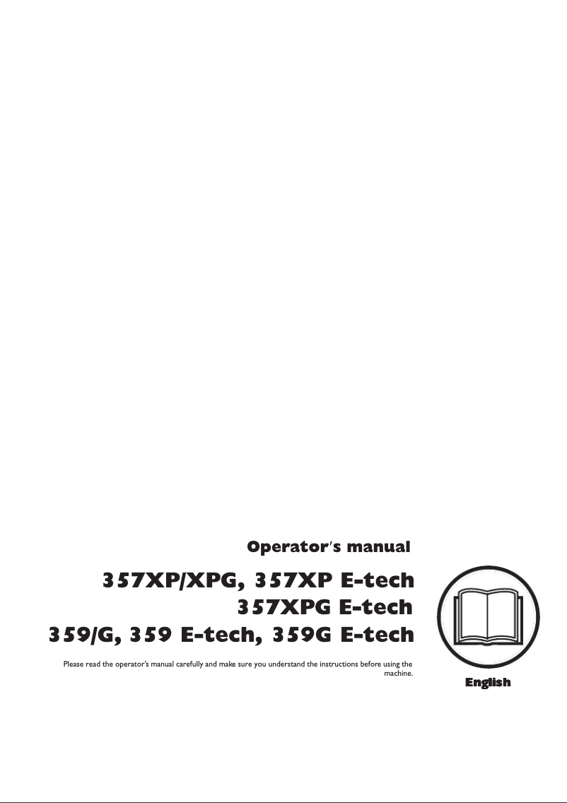 First page image of the manual for 357 XP