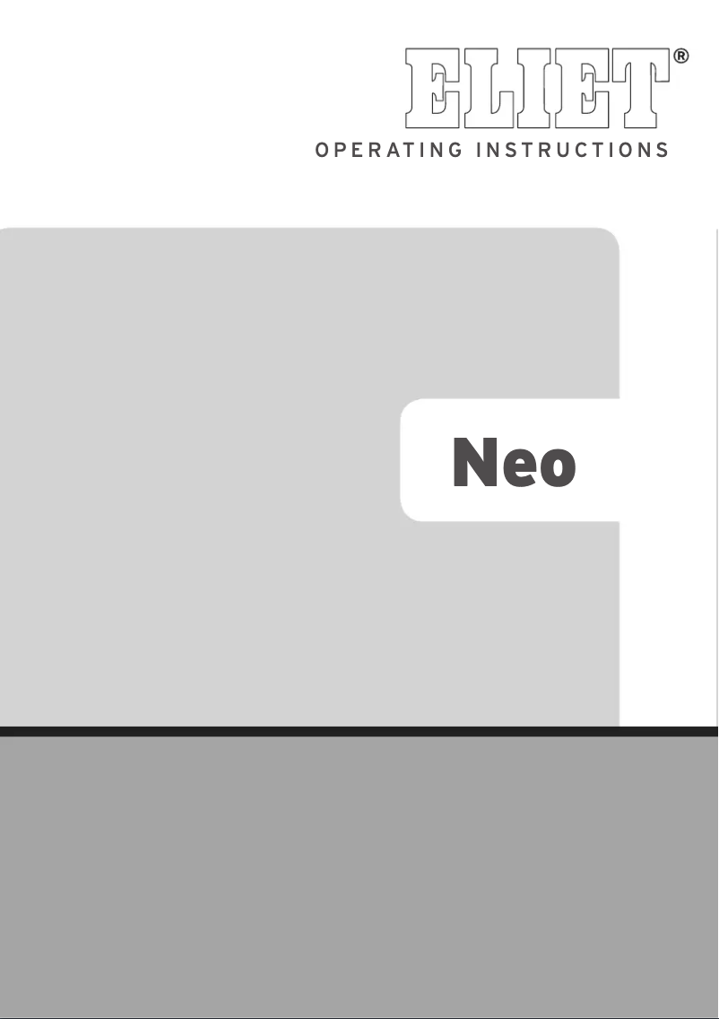 First page image of the manual for Neo