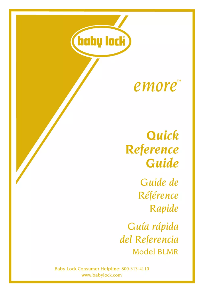Page 1 of the manual User Manual Baby Lock Emore BLMR