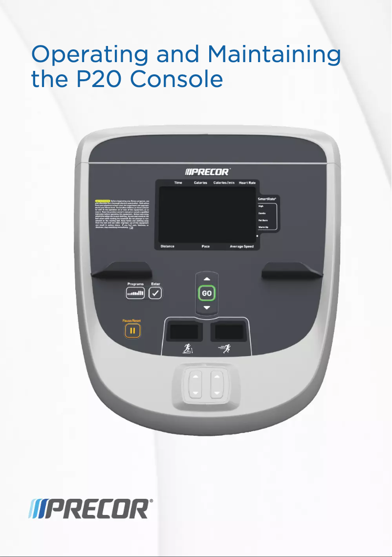 Page 1 of the manual User Manual Precor RBK 825