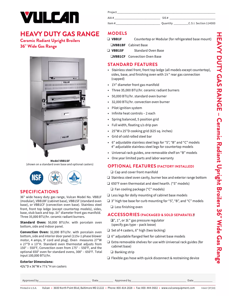 First page image of the manual for VBB1BF