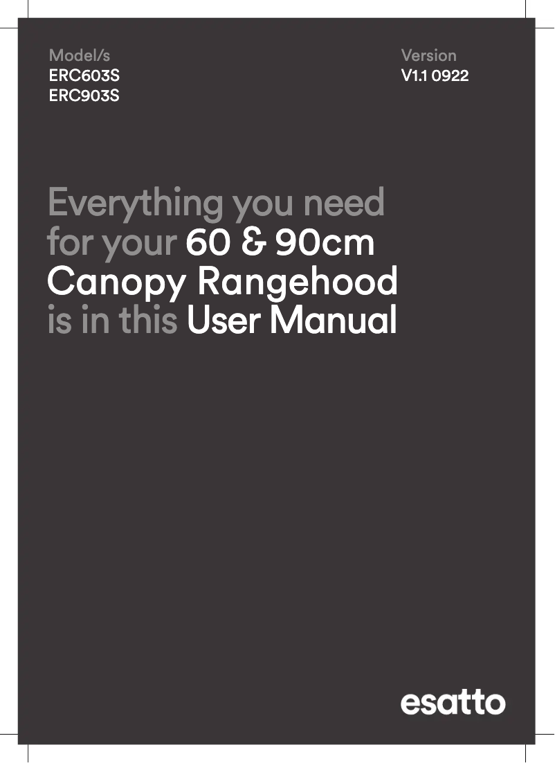 Page 1 of the manual User Manual Esatto ERC603S