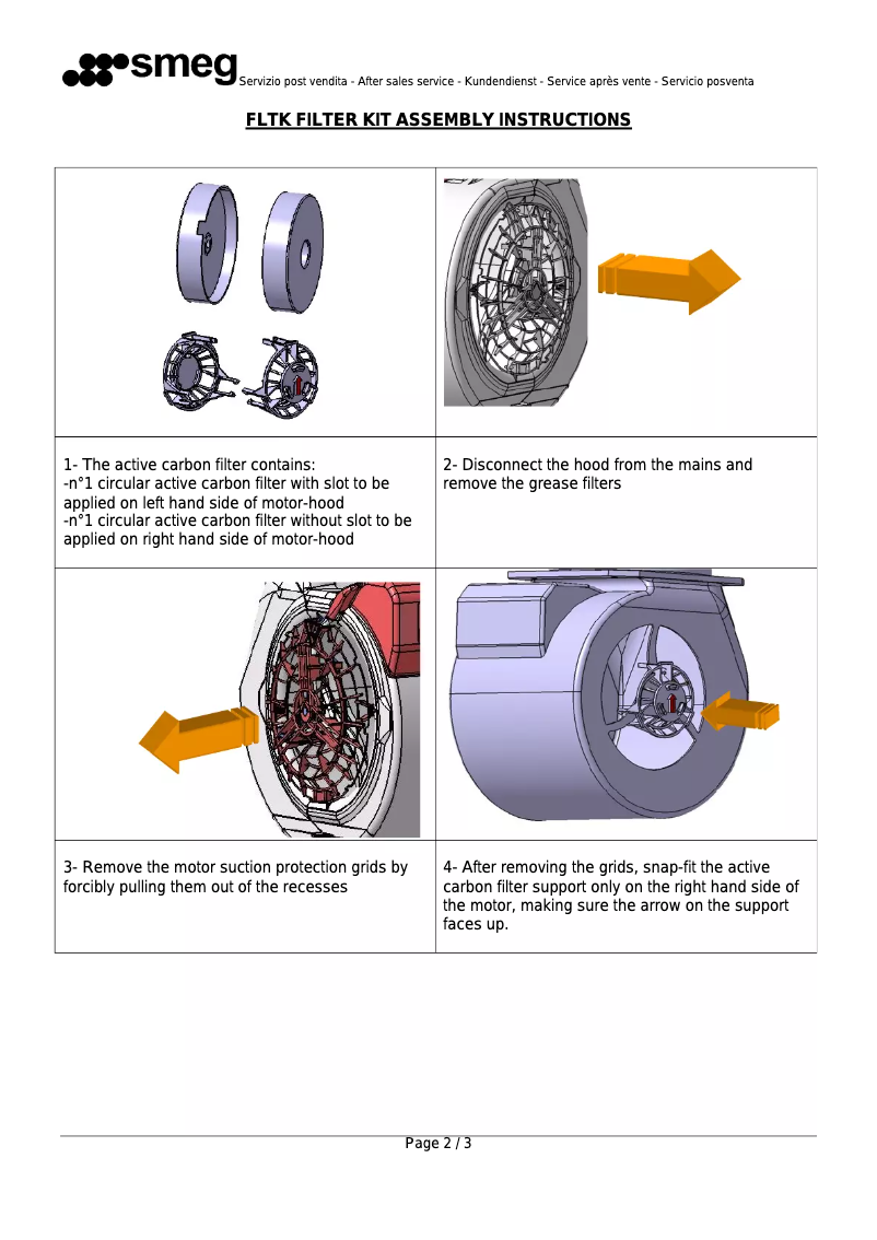Page 1 of the manual Instruction Manual Smeg FLTK-1