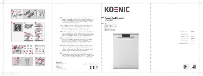 Page 1 of the manual User Manual Koenic KDW 6011 D FS