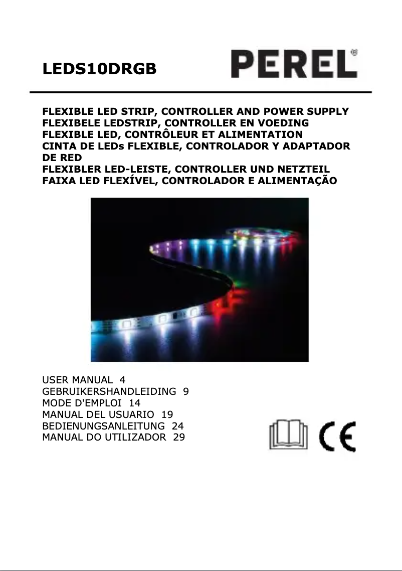 Page 1 of the manual User Manual Perel LEDS10DRGB