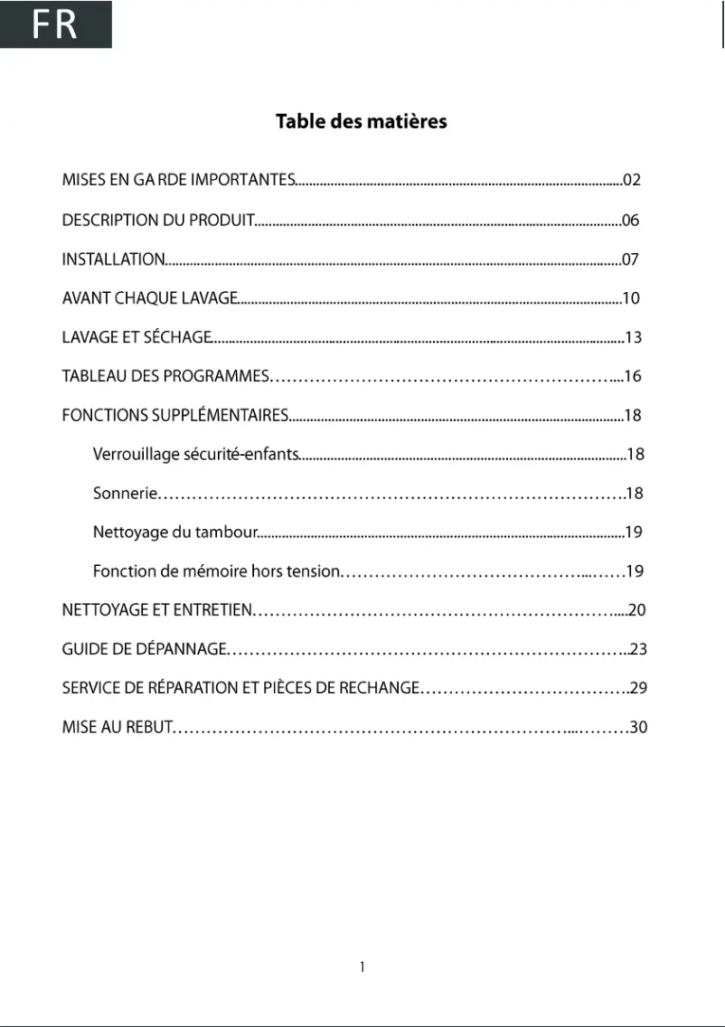 First page image of the manual for WDP75