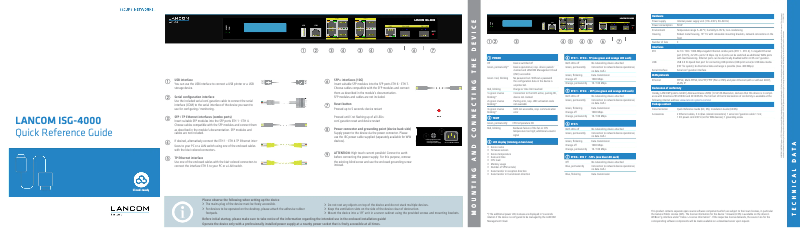 Image de la première page du manuel de l'appareil ISG-4000