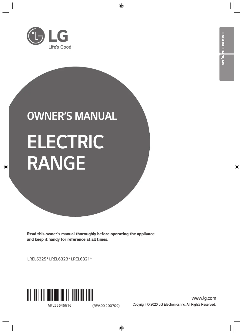 First page image of the manual for LREL6325F