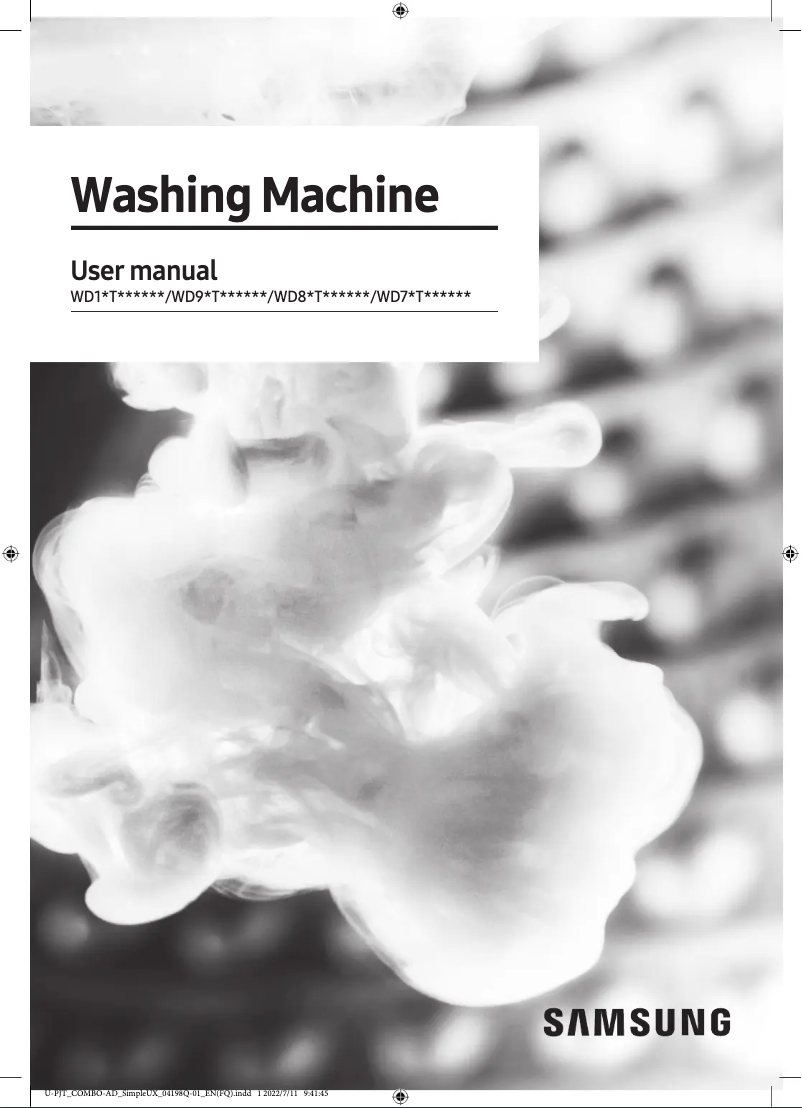 Page 1 of the manual Quick Start Guide Samsung WD11DG6B85