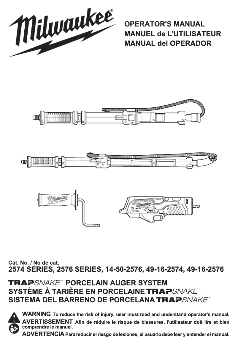 First page image of the manual for M12 TrapSnake 2574-21