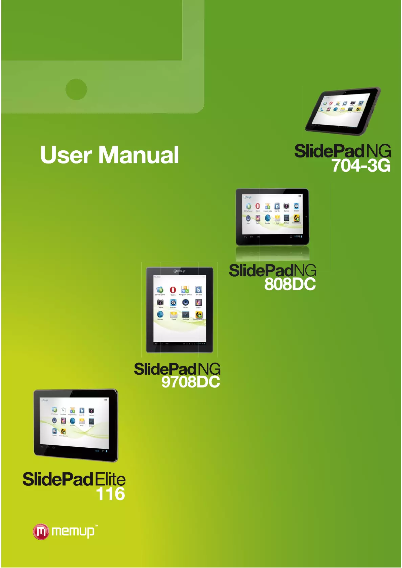First page image of the manual for SlidePad NG-808 DC
