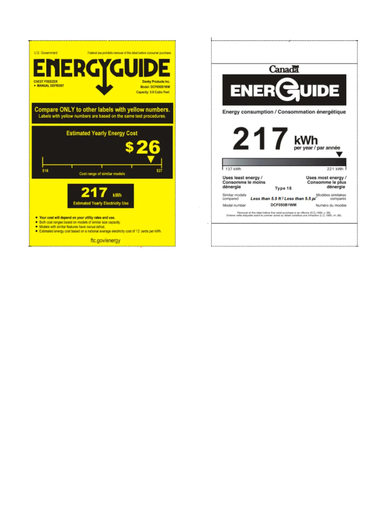 First page image of the manual for DCF050B1WM