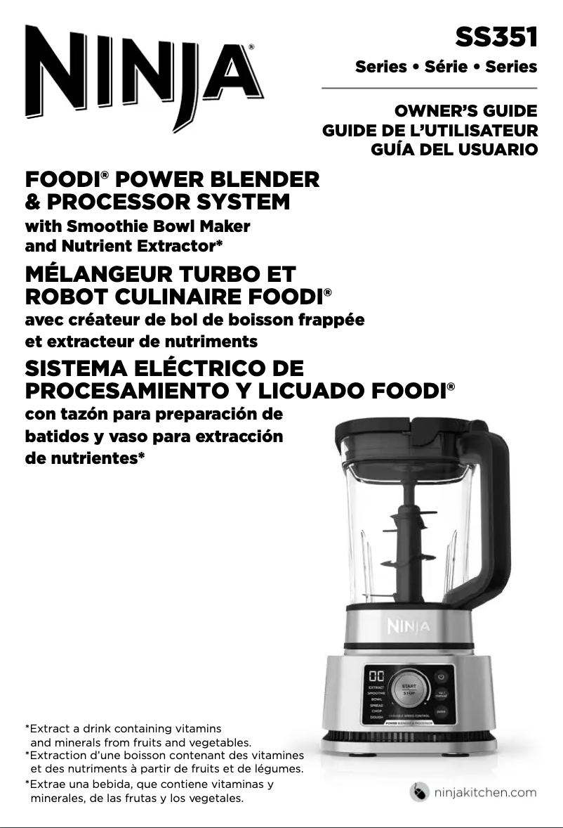 Page 1 of the manual User Manual Ninja SS351