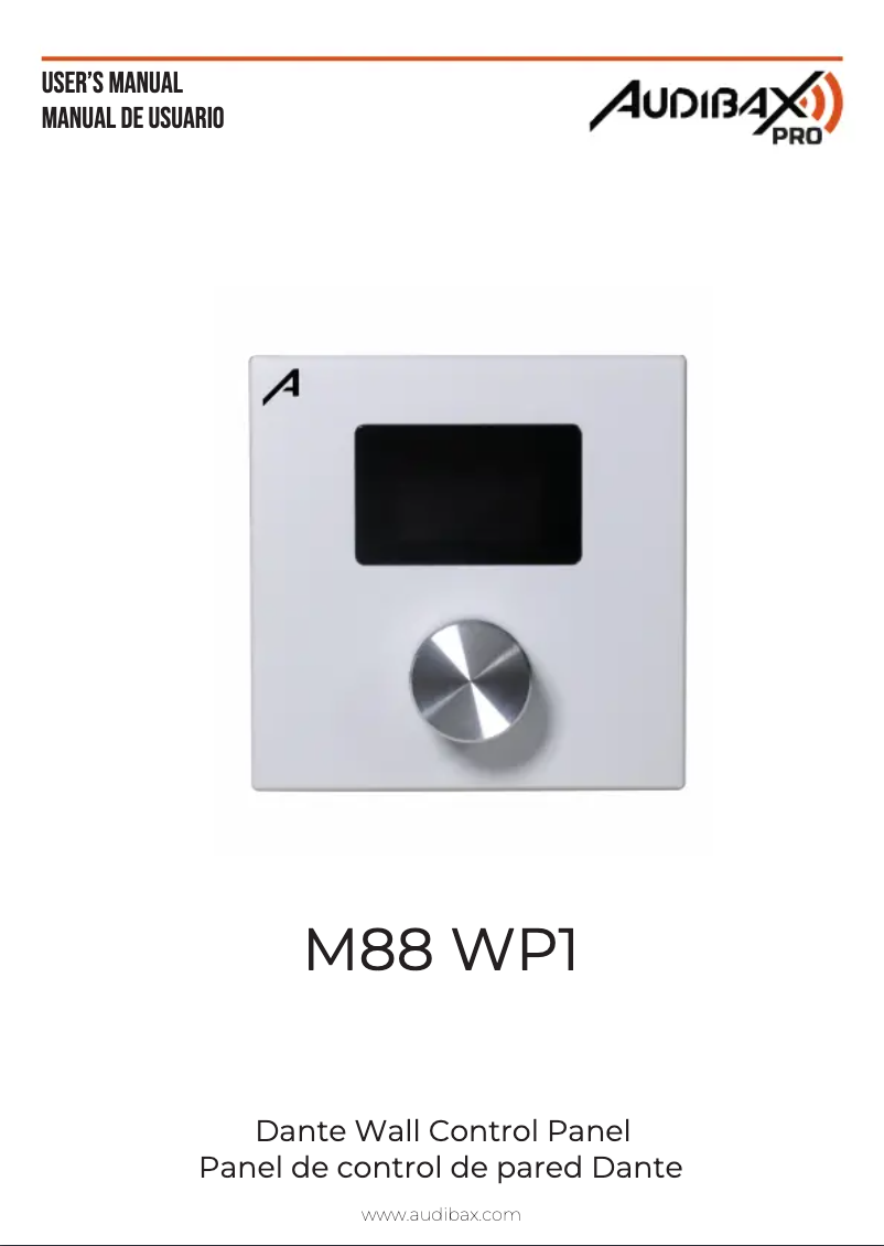 Page 1 of the manual User Manual Audibax M88 WP1