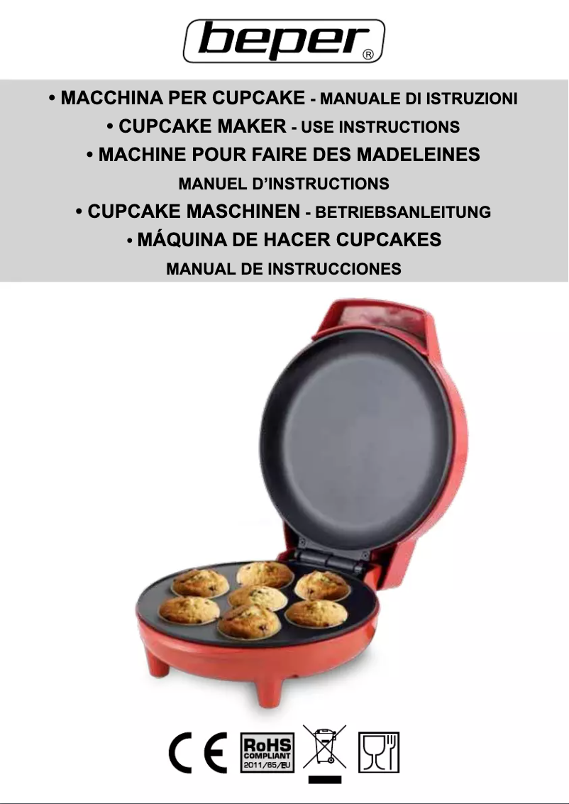 First page image of the manual for Retro Cupcake Maker 90.498