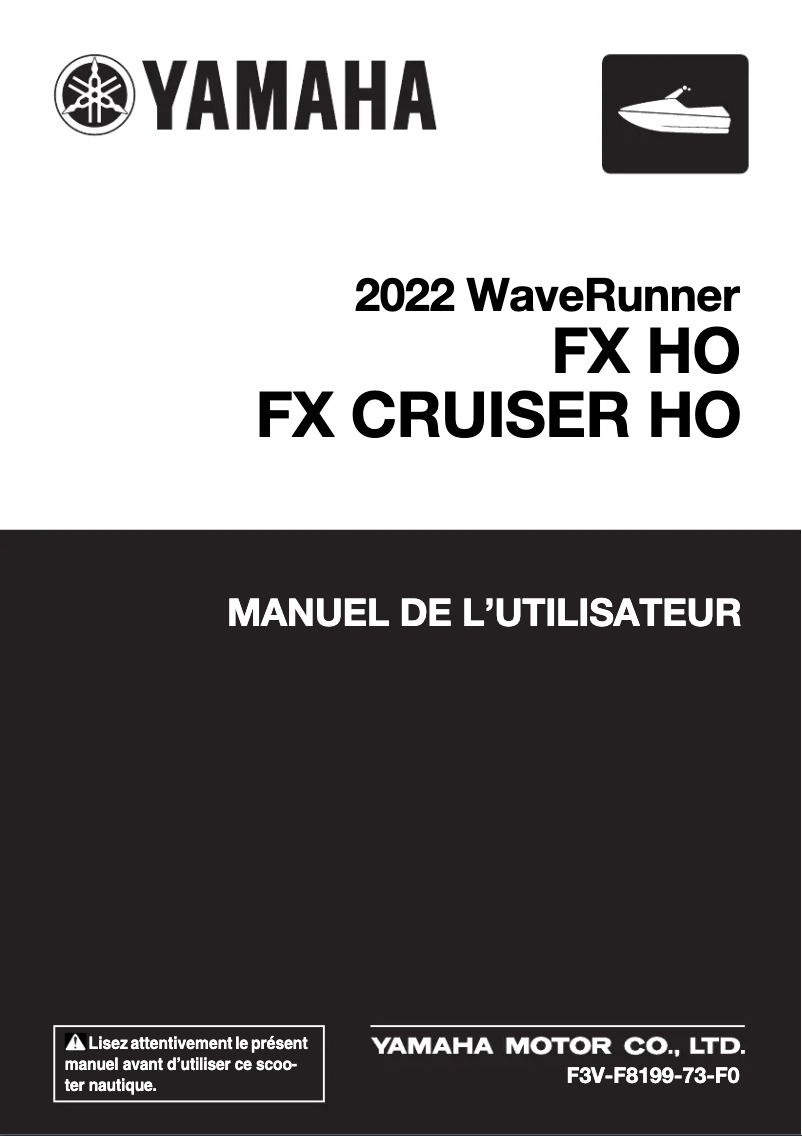 First page image of the manual for WaveRunner FX HO Cruiser (2022)
