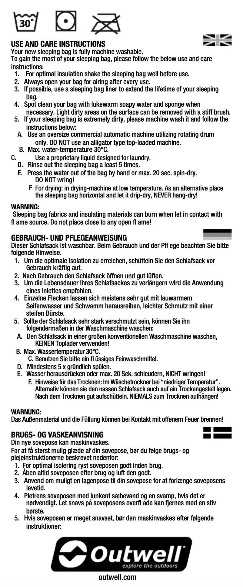 Page 1 of the manual User Manual Outwell Colosseum XL