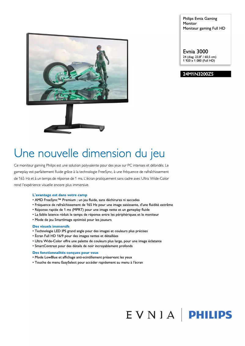 First page image of the manual for Evnia 24M1N3200ZS