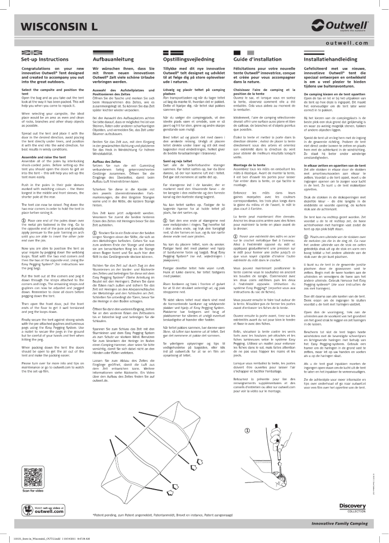 First page image of the manual for Discovery Wisconsin L