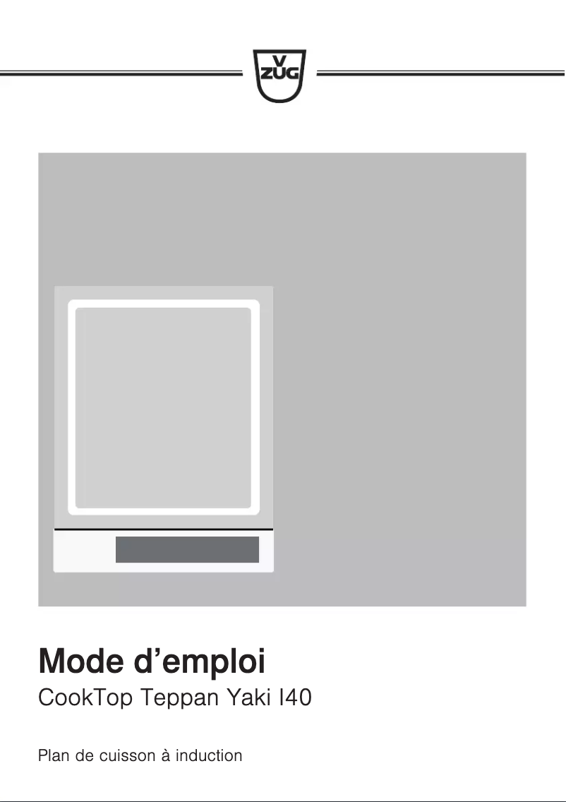 First page image of the manual for CookTop Teppan Yaki I40