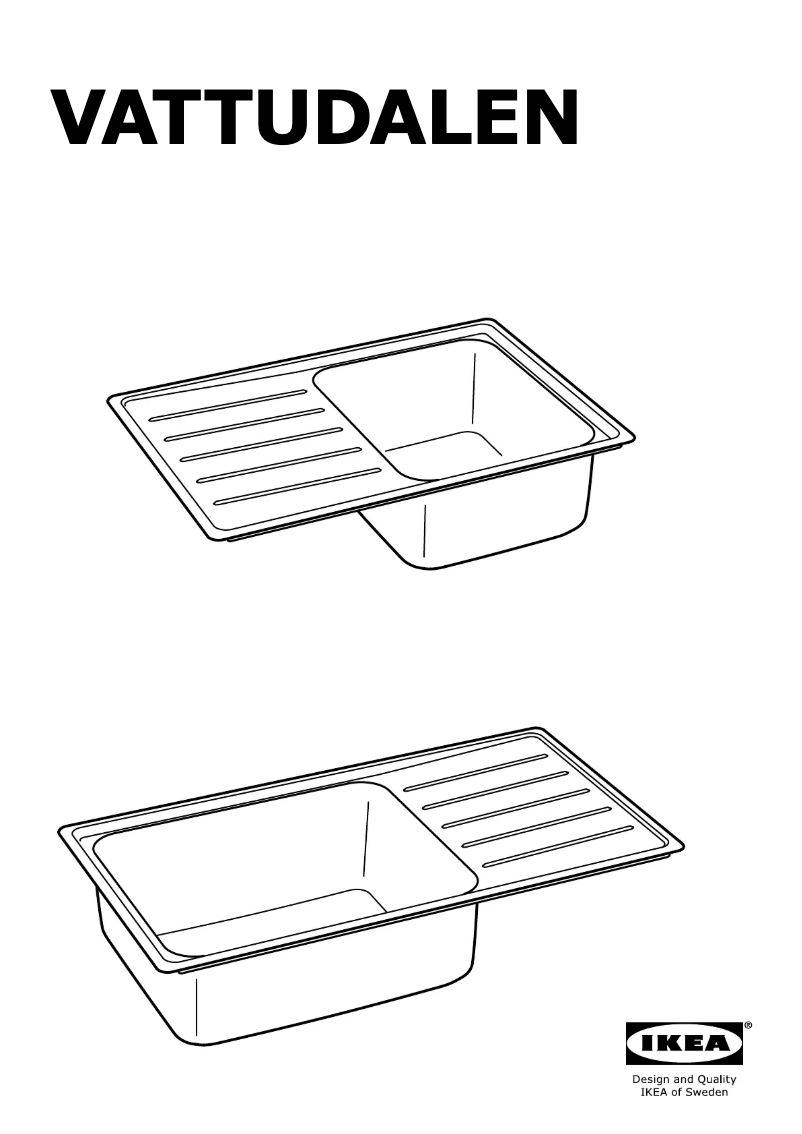 Page 1 of the manual Instructions / Assembly Ikea VATTUDALEN