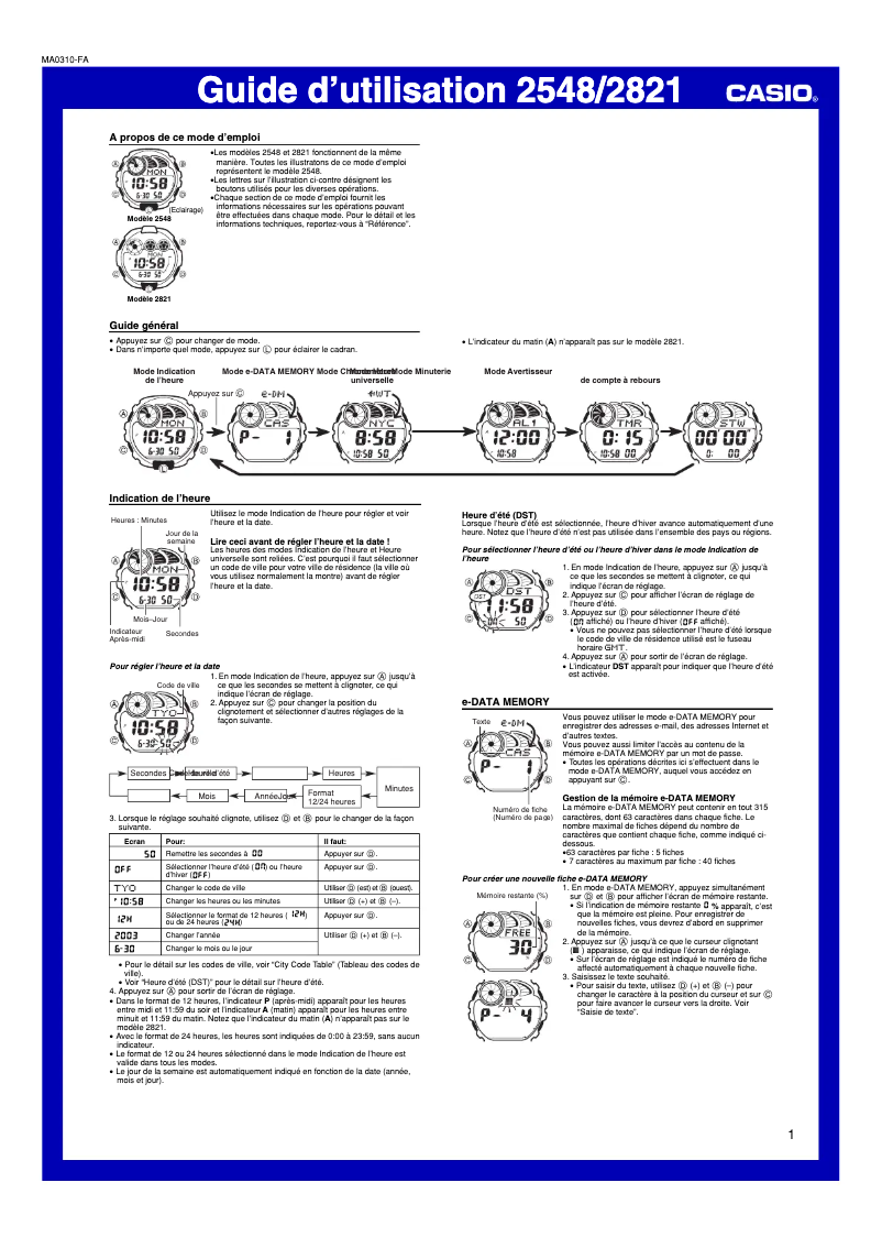 First page image of the manual for AE2000W-1AV