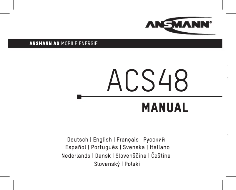 Page 1 of the manual User Manual Ansmann ACS48