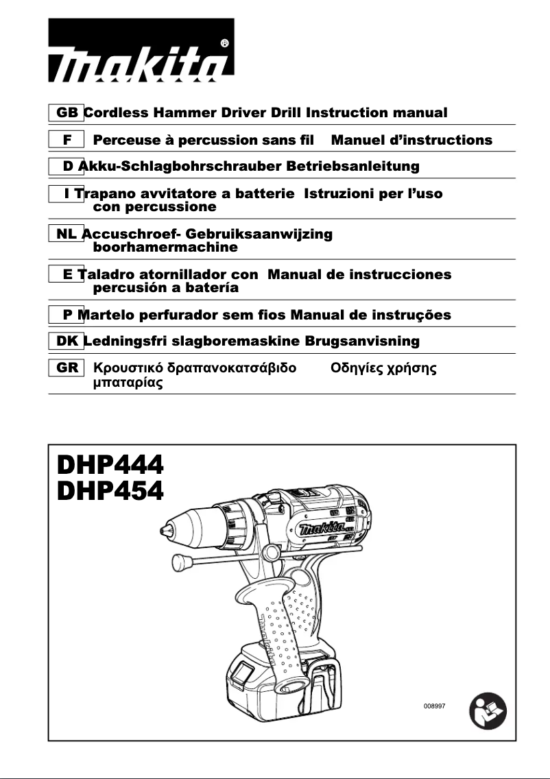 Page 1 of the manual User Manual Makita DHP444