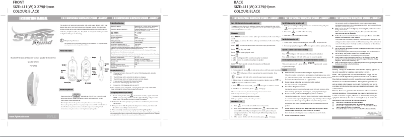 Page 1 of the manual User Manual Pyle Surf Sound Talk