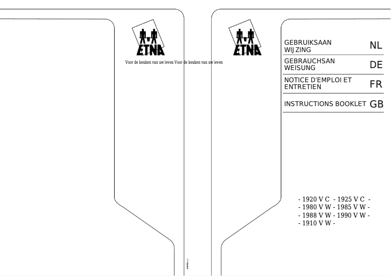 First page image of the manual for 1988VW