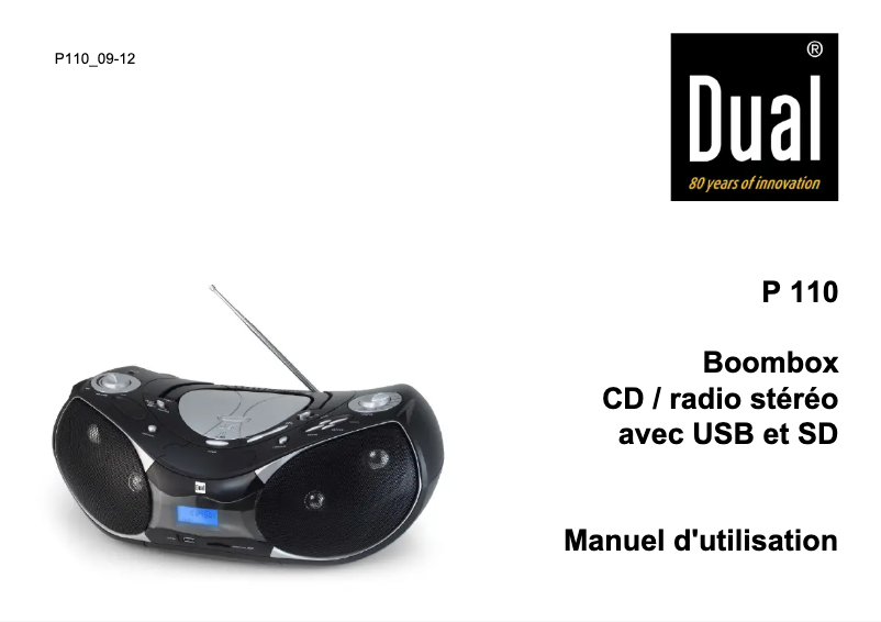 First page image of the manual for P110