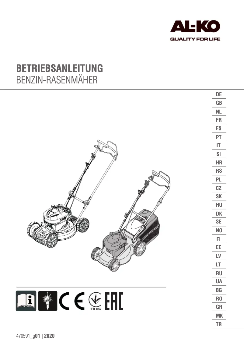 Page 1 of the manual User Manual AL-KO Classic 4.62 SPI-A Plus