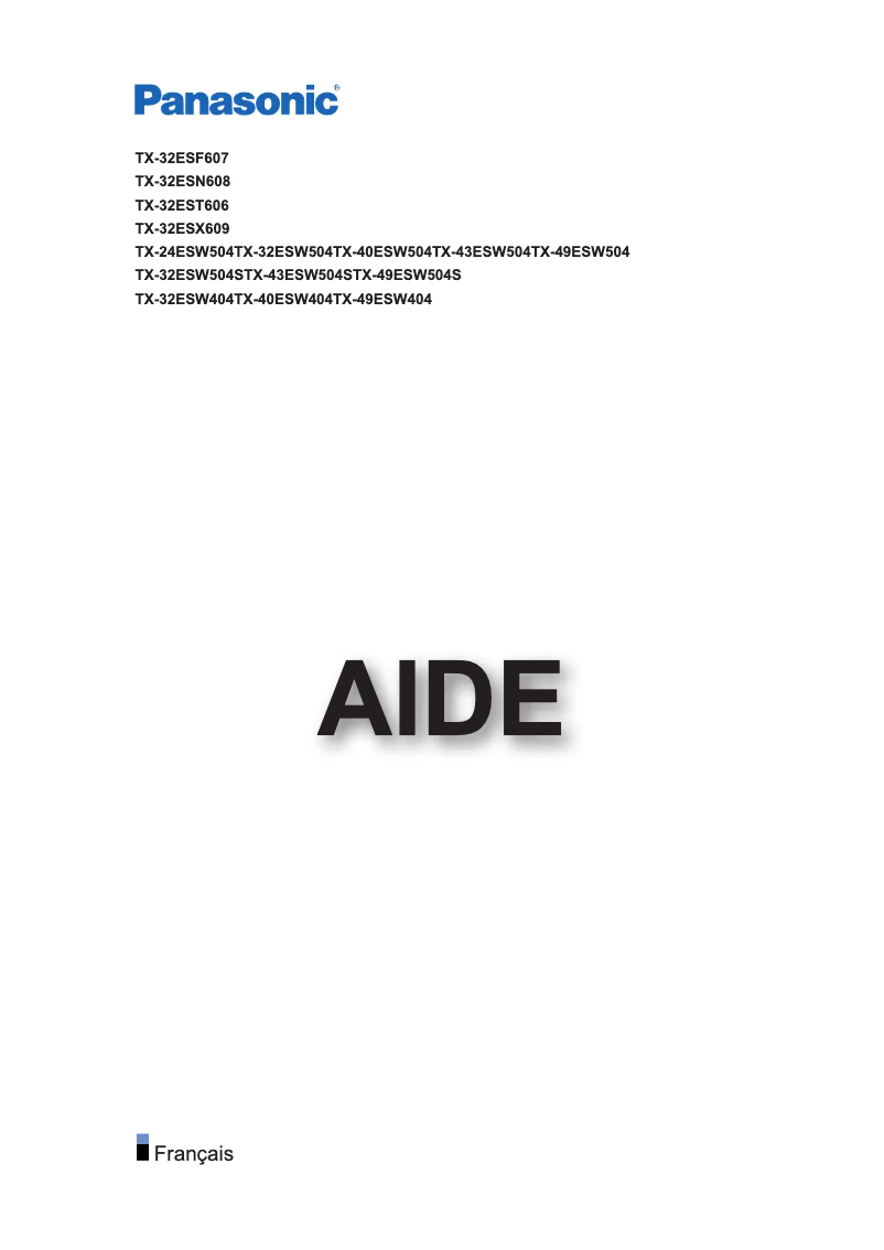 First page image of the manual for TX-49ESW504