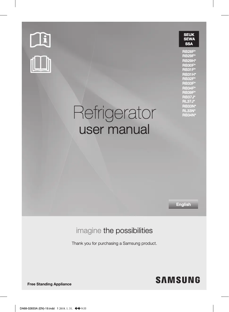 First page image of the manual for RB31FERNCBC