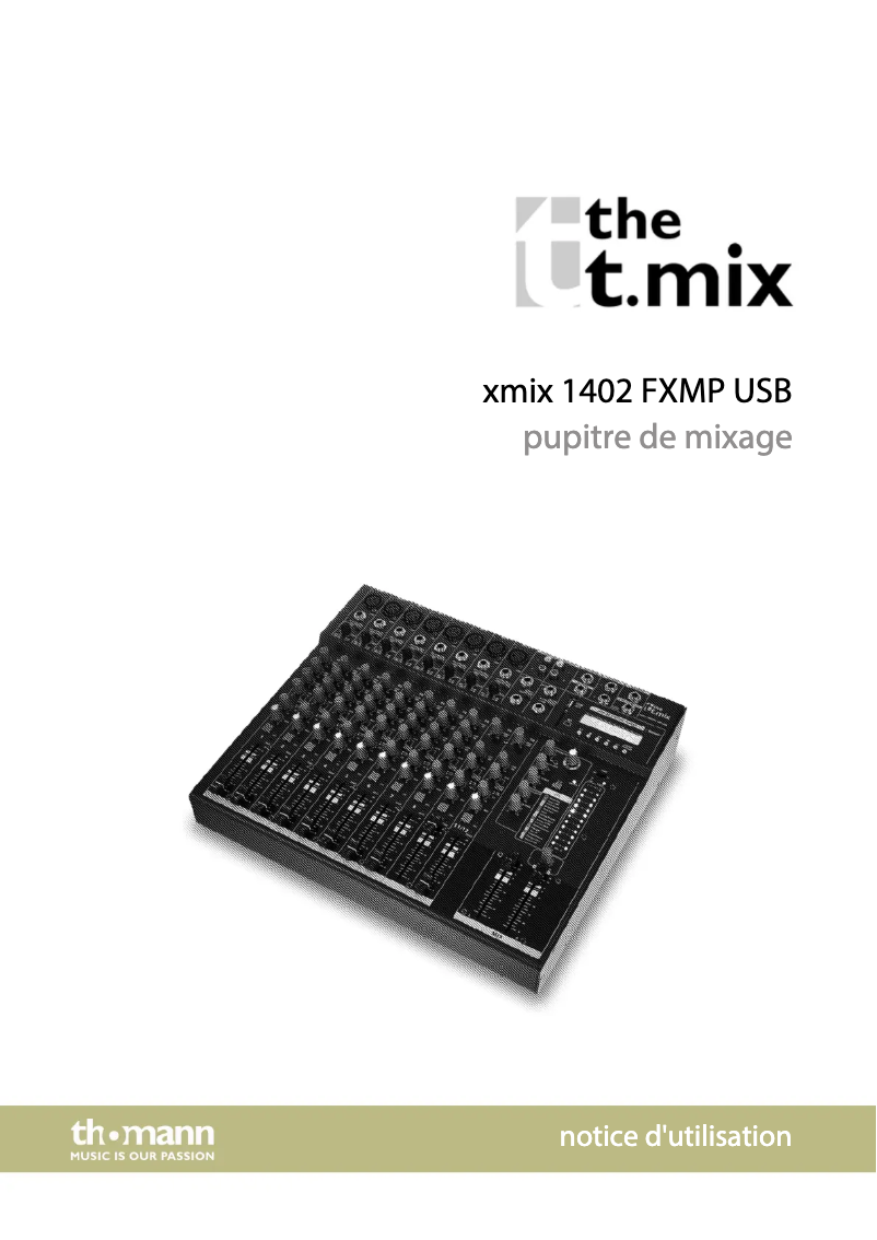 Image de la première page du manuel de l'appareil xmix 1402 FXMP USB