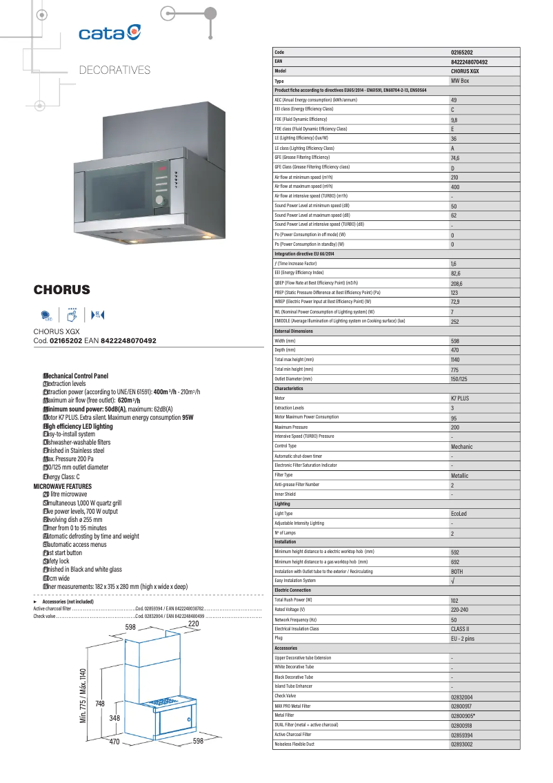 First page image of the manual for CHORUS XGX