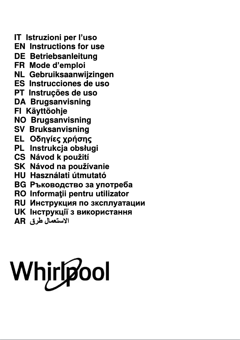Page 1 of the manual User Manual Whirlpool AKR 648/3 IX