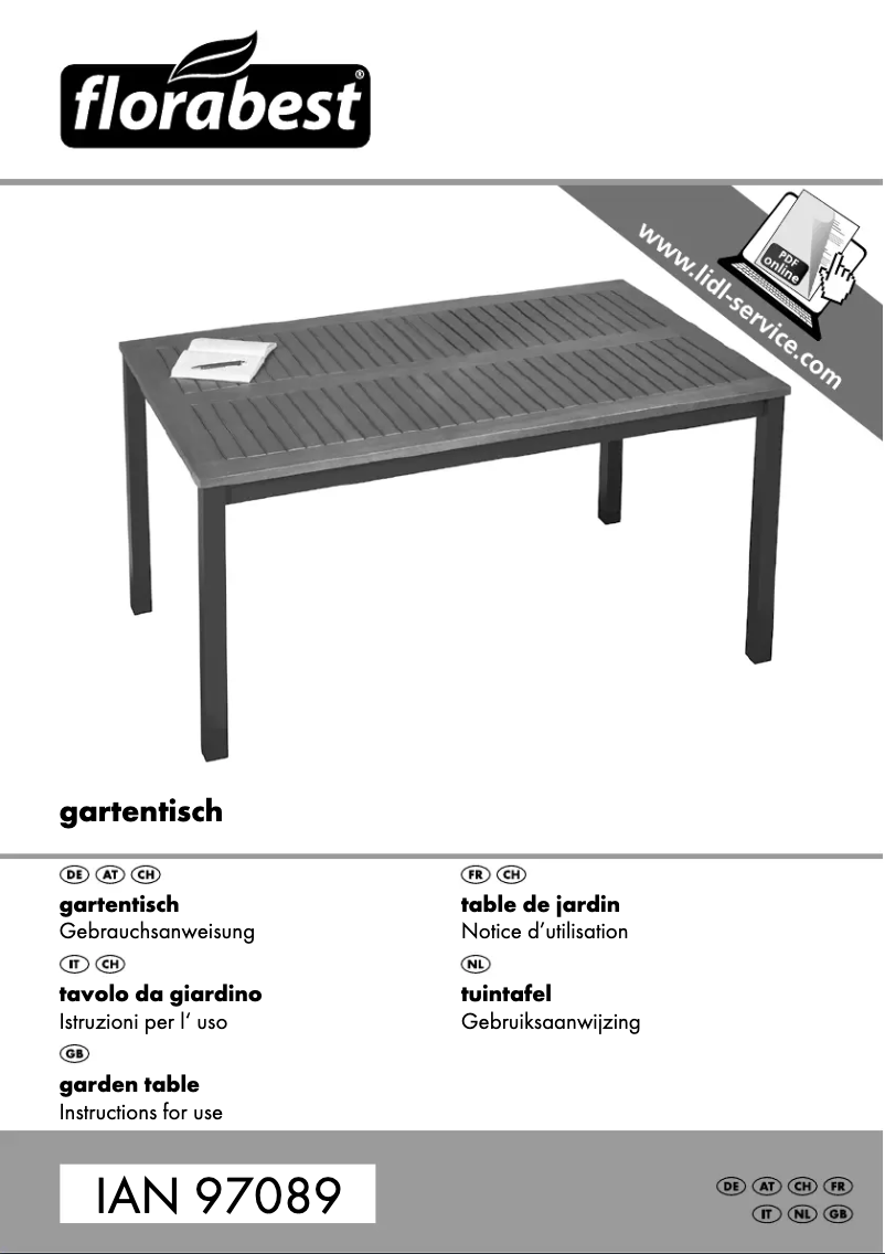 First page image of the manual for GT-1719