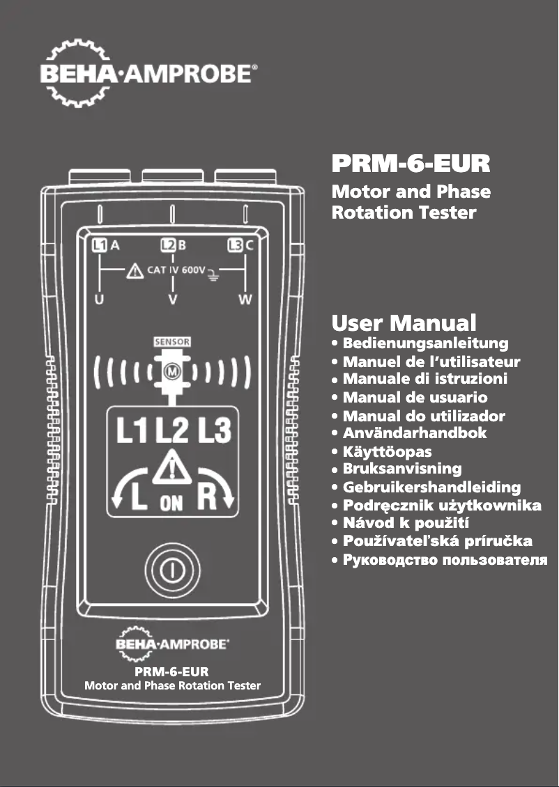 First page image of the manual for PRM-6-EUR